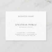 Modernes, einfaches Design Elegante Berufliche Vor Visitenkarte (Vorderseite)