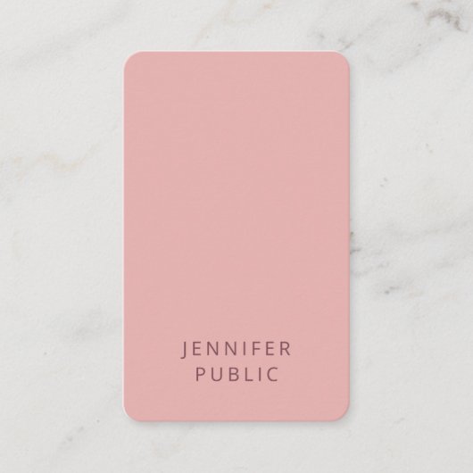 Modernes, einfaches Design Elegante Trend-Farbvorl Visitenkarte (Vorderseite)