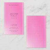 Modernes, einfaches Design Elegantes rosa Template Visitenkarte (Vorne/Hinten)