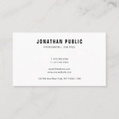 Modernes, einfaches Design Elegantes Template Pers Visitenkarte (Vorderseite)