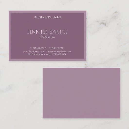 Modernes, einfaches Design Elegantes Template Tren Visitenkarte (Vorne/Hinten)