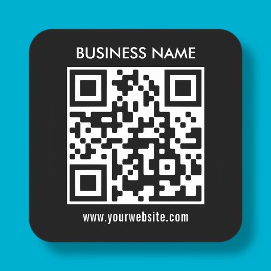 Modernes, einfaches Design | Laden Sie einfach Ihr Quadratischer Aufkleber