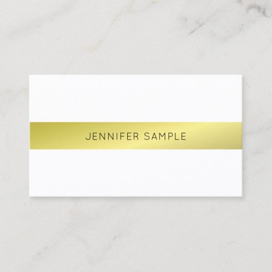 Modernes, einfaches Design Schlichter Luxus Visitenkarte (Vorderseite)