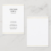 Modernes, einfaches Design Stilvoll Beruflich Gold Visitenkarte (Vorne/Hinten)