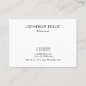 Modernes, einfaches Design-Template Beruflich Luxu Visitenkarte (Rückseite)