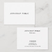 Modernes, einfaches Design-Template Beruflich Luxu Visitenkarte (Vorne/Hinten)