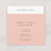 Modernes, einfaches Design-Template Beruflich stil Quadratische Visitenkarte (Rückseite)