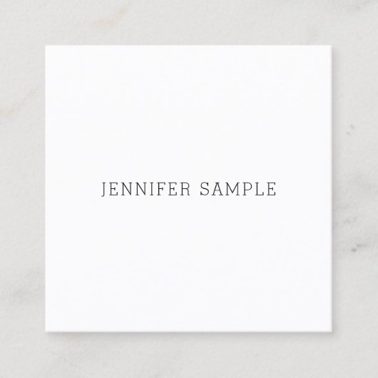 Modernes, einfaches Design-Template Quadratische Visitenkarte (Vorderseite)