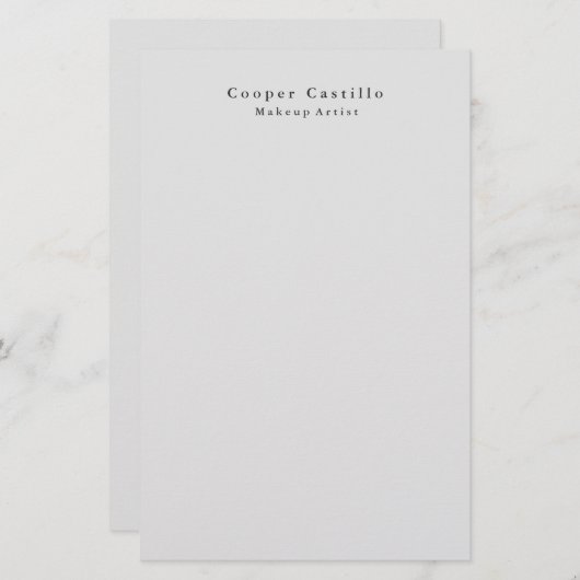 Modernes Einfaches Dim Grau Beruflich Minimalistis Briefpapier (Vorne/Hinten)