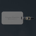 Modernes Einfaches Dim Gray Gepäckanhänger<br><div class="desc">Dieses einfache,  moderne,  minimalistische Design wird Ihnen sehr helfen.</div>