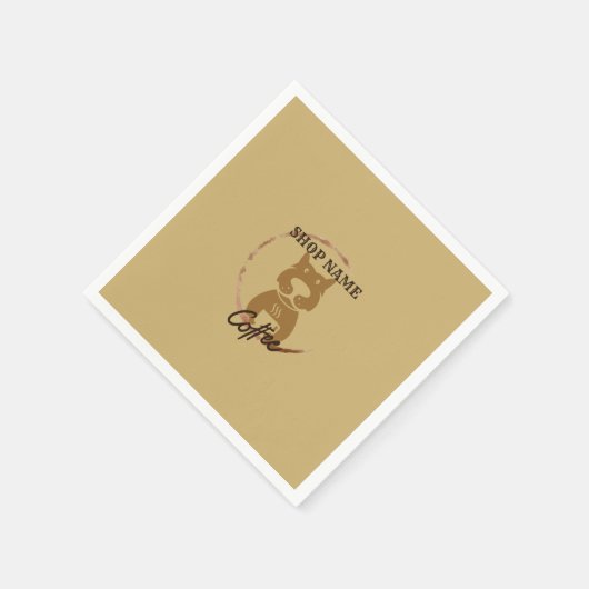 Modernes einfaches DOG Café Café Café Café Serviette (Ecke)