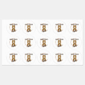 Modernes einfaches Dog Café Coffee Shop Etiketten (Blatt)