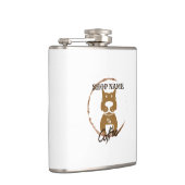 Modernes einfaches Dog Café Coffee Shop Flachmann (Rechts)