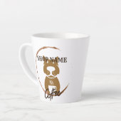 Modernes einfaches Dog Café Coffee Shop Milchtasse (Linke Ecke)