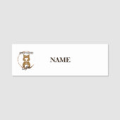 Modernes einfaches Dog Café Coffee Shop Namensschild (Vorderseite)