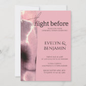 Modernes, einfaches Dusty Rose Probe Dinner Einladung (Vorderseite)