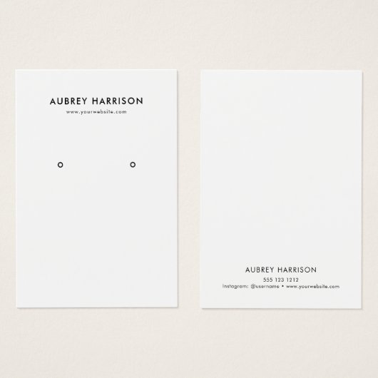 Modernes, einfaches Earring Display (Vorne & Hinten)