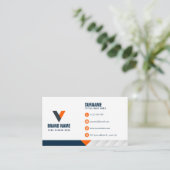 Modernes, einfaches Elegant Visitenkarte (Stehend Vorderseite)