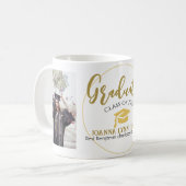 Modernes Einfaches Eleganter Abschluss-Gold-Kap-Sk Kaffeetasse (Vorderseite Links)