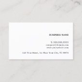 Modernes, einfaches, elegantes Black Stripe Kraft  Visitenkarte (Rückseite)