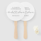 Modernes, einfaches Elegantes Brautparty Fächer (Vorne und Hinten)