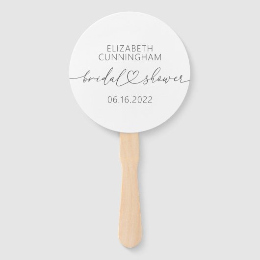 Modernes, einfaches Elegantes Brautparty Fächer (Vorderseite)