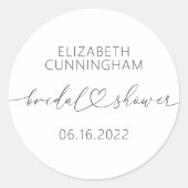 Modernes, einfaches Elegantes Brautparty Runder Aufkleber (Vorderseite)