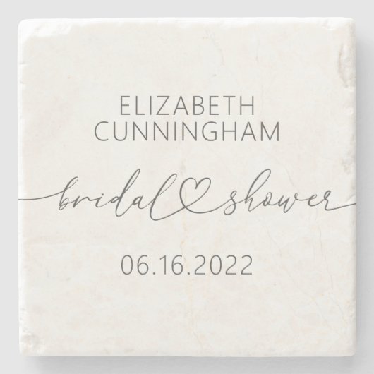 Modernes, einfaches Elegantes Brautparty Steinuntersetzer (Vorderseite)