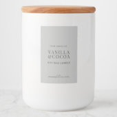 Modernes, einfaches, elegantes Candle Label Lebensmitteletikett (Vorderseite)