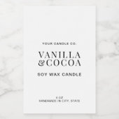 Modernes, einfaches, elegantes Candle Label Lebensmitteletikett (Einzelnes Label)