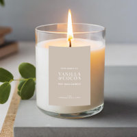 Modernes, einfaches, elegantes Candle Label