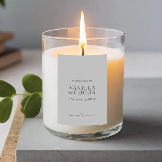 Modernes, einfaches, elegantes Candle Label Lebensmitteletikett