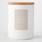 Modernes, einfaches, elegantes Candle Label Lebensmitteletikett (Vorderseite)