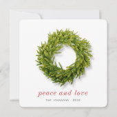 Modernes Einfaches Elegantes Chic Weihnachtsfest Feiertagskarte (Vorderseite)