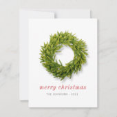 Modernes Einfaches Elegantes Chic Weihnachtsfest Feiertagskarte (Vorderseite)