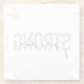 Modernes, einfaches, elegantes Design Strong Forev Glasuntersetzer (Rückseite)