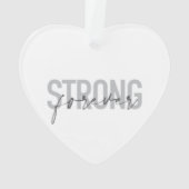 Modernes, einfaches, elegantes Design Strong Forev Ornament (Rückseite)
