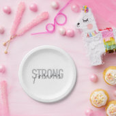 Modernes, einfaches, elegantes Design Strong Forev Pappteller (Party)
