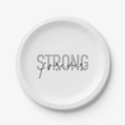 Modernes, einfaches, elegantes Design Strong Forev Pappteller (Vorderseite)