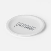Modernes, einfaches, elegantes Design Strong Forev Pappteller (Schrägansicht)