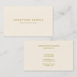 Modernes, einfaches, elegantes Gold Text Template  Visitenkarte