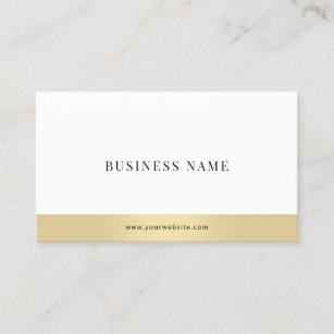 Modernes, einfaches, elegantes Gold White Company  Visitenkarte