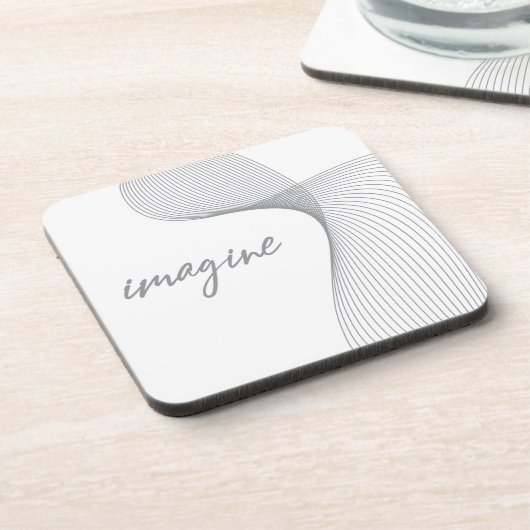 Modernes, einfaches, elegantes Grafikdesign von Im Getränkeuntersetzer (Linke Seite)