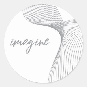 Modernes, einfaches, elegantes Grafikdesign von Im Runder Aufkleber