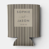 Modernes, einfaches, elegantes Hochzeitsskript ges Dosenkühler (Rückseite)