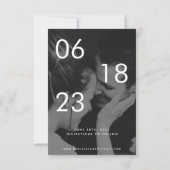 Modernes Einfaches Elegantes Minimalistisches Foto Save The Date (Rückseite)