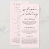 Modernes einfaches, elegantes Script-Hochzeitsprog (Vorne/Hinten)