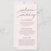 Modernes einfaches, elegantes Script-Hochzeitsprog (Vorderseite)