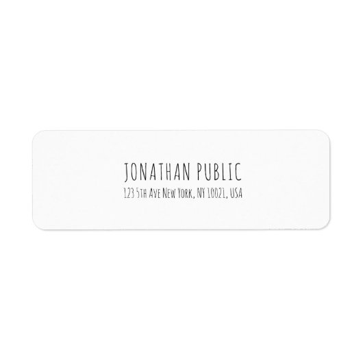 Modernes Einfaches Elegantes Weiß Beruflich Schlic (Vorne)