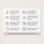 Modernes einfaches Entfernen der Aftercare Card-Ha (Rückseite)